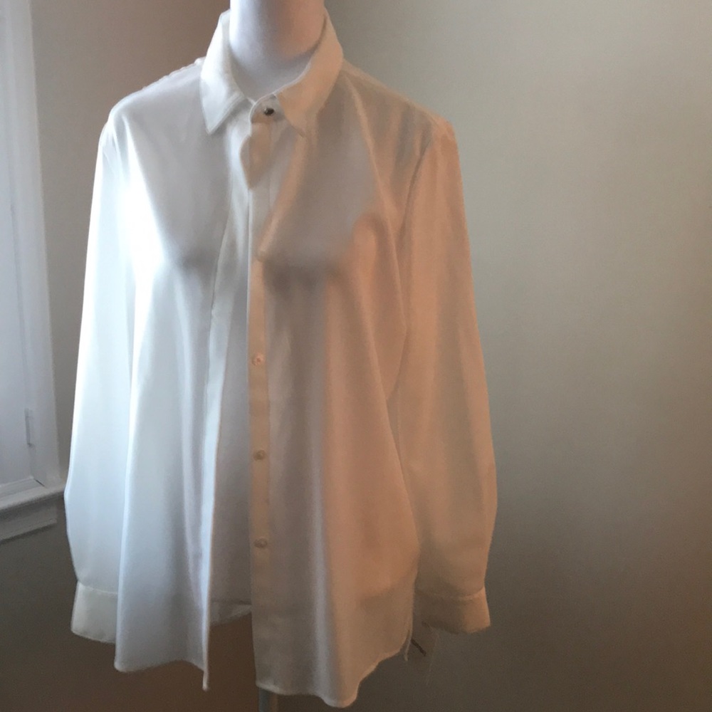 Ellen Tracy white blouse